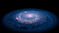 General 3840x2160 black background digital art universe space Milky Way ellipses blue_素材 | 海报背景 电商全屏 _背景素材采下来 #率叶插件 - 让花瓣网更好用#