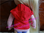 『Demon家的熊孩子』美国沙龙娃娃衣服 红色拼接开衫帽衫-淘宝网