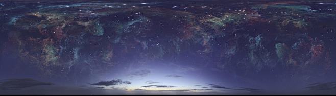 夜晚天幕星空北极光夜间天空星辰纹理贴图合...