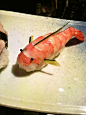 Japanese Koi Fish (Carp) Shaped Shrimp Sushi