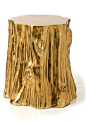 Gold Leaf Stump Side Table, sharing beautiful designer home decor inspirations: luxury living room, dinning room & bedroom furniture,     chandeliers, table lamps, mirrors, wall art, decorative tabletop & bathroom accents & gifts courtesy of  