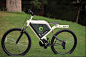 概念电动自行车和自行车