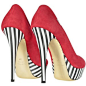 Loriblu Red Suede Platform Pump