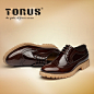 TORUS 商务休闲牛津鞋英伦复古brogue布洛克雕花透气真皮潮流男鞋。