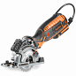 VonHaus Ultra-Compact Circular Saw 5.8 Amp with Laser Indicator + Plunge Function + 3 Blade kit + with carry case + Extra Long Power Cable + Extra long Extraction Hose + Edge Guide