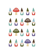 Little Gnomes | jenimdesign via Etsy #小清新插画#