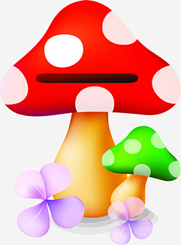 卡通蘑菇儿童节61六一-觅元素51yua...