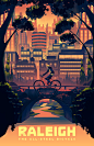 Raleigh Heritage Poster by Brian Miller : Today I was checking Dribbble and I saw this incredible illustration work created by Brian Miller for Raleigh Bicycles.