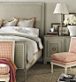 gray bedroom by Suzanne Kasler for Hickory Chair Furniture Co