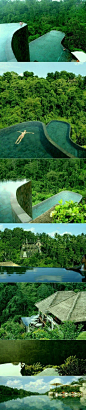 【巴厘岛乌布空中花园双层无边泳池】即使不会游泳，单单在那泡着也是一件美事呀！