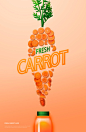 胡萝卜汁 多元营养 新鲜水果 饮料海报设计PSD ti357a3612