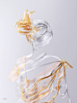 the WIRES v3: ethereal : Ethereal is my new personal project that continues the exploration of building sculptures from wires.My goal was to create a series of sensual woman sculptures using gold and silver wires. Where silver represents body, gold repres