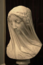 Sculpted from one block of marble -The Veiled Vestal Virgin - Raffaele Monti, 1847