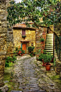 Cobblestone Path, Monefili, Italy