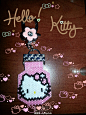 《kitty串珠編織吊飾》kitty串珠編織吊飾終於完成了
