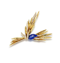 A lapis lazuli and diamond brooch, by Cartier,: 