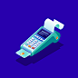 Isometric Objects for the London Market Group : Isometric objects made in Illustrator of various technologies, such as writing, calling, payment and shipping