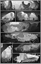 The Traveler and the Bunny, Alex Chiru : Did some sketching explorations before got some interesting results, trying to learn more about environment and story telling