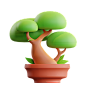 Bonsai 3D Illustration