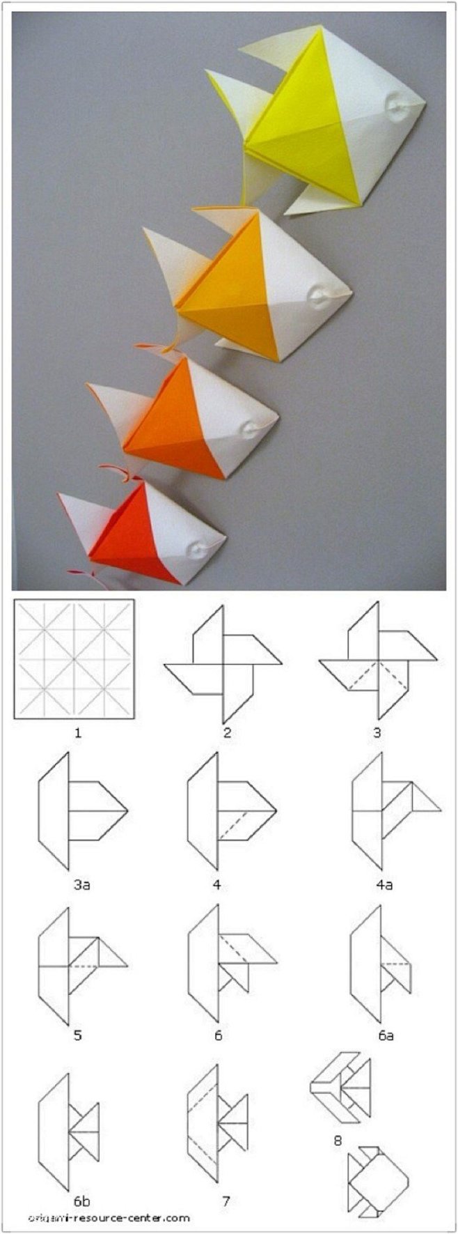 小鱼儿手工折纸 金鱼折纸手工diy图片教...