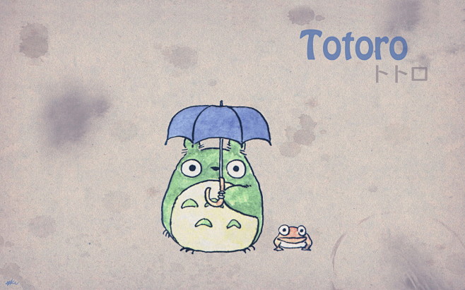Totoro（龙猫）手绘简约版(壁纸2)