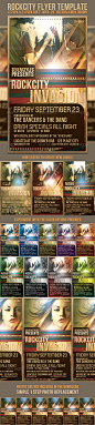 RockCity Flyer Template - Clubs & Parties Events #采集大赛#