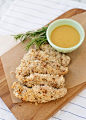 Rosemary and Pecan Chicken Tenders with Honey Mustard Dip