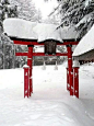 Japanese snow scenes, Nagano, Japan