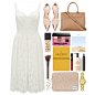 A fashion look from April 2015 featuring midi dress, high heel shoes and beige purse. Browse and shop related looks.