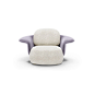 Lewis Armchair by Circu | Covet House : Lewis Armchair, by Circu, is a modern piece that employs fluidity to convey warmth and comfort by combining two very different fabrics: a soft boucle for the...