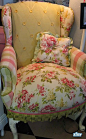soft mix of color and pattern | Armchairs | Pinterest