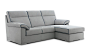 SOFA DERLON - Felis : Refined relaxation
Three-seater or Two-seater sofa with high back rest, shaped armrests and comfortable chaise end.
The piping comes either in the same shade as the sofa or in a contrasting colour.