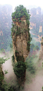 张家界景观，电影《阿凡达》中美轮美奂的悬浮山原型之乾坤柱。