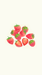 手绘草莓 iPhone6壁纸