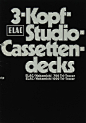 Elac 3-Kopf-Studio-Cassettendecks Brochure / Catalogue | Elac | Brochures + Catalogues | Hifi Literature | Spring Air