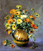 英国画家Anne Cotterill油画花卉 ​​​​