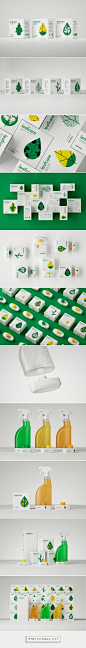 Leafcare packaging design student concept by Alexandra Loginevskaya - http://www.packagingoftheworld.com/2018/01/leafcare.html