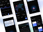 Cosmos - Travel Discovery UI Part 3 app ux ui leftaligned design minimal clean dark dark mode dark theme lights neon space night black dark ui gradients daily ui branding mobile