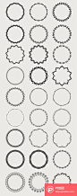 55个民族风复古样式蕾丝图案圆环及分割线边框装饰矢量AI素材  - PS饭团网psefan.com
