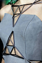 Geometric Fashion - connecting structures, geometric beading; dimensional fashion details // Titania Inglis