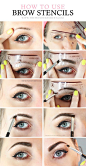 Learn how to use eyebrow stencils.