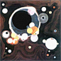 现代抽象绘画的创始人:瓦西里·康定斯基 几个圆形，323号