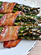 Roasted Bacon Wrapped Asparagas