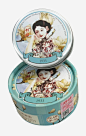 上海女人护肤品高清素材 圆形包装 复古 怀旧 雪花膏 免抠png 设计图片 免费下载