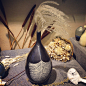 流苏叶子雕刻花瓶 黑白现代简约桌面陶器摆件陶艺手工瓷器礼品-淘宝网