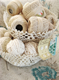 crocheted baskets