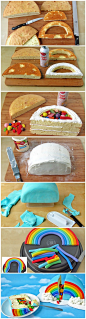 DIY Surprise Rainbow Piñata Cake