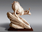 意大利艺术家 Guiseppe Rumerio ，充满生命张力的野生动物木雕作品。（wood-sculptor.info）
