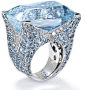 An aquamarine and diamond ring, by Vita
