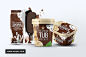 巧克力冰淇淋包装盒包装袋PSD样机素材 图标icon 